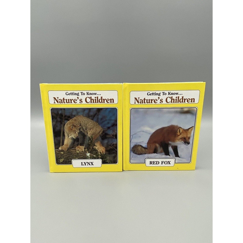 Set Of 2‎ Getting to Know Nature's Children Animal Books LYNX, RED FOX, OTTERS